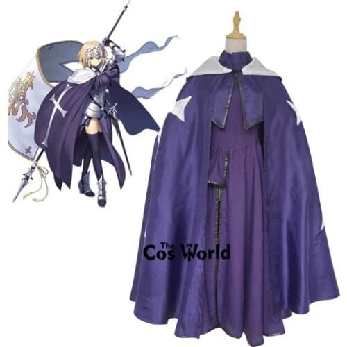FGO Fate Grand Order Ruler Stage 1 Joan of Arc Jeanne d'Arc Cloak Dress Uniform Outfit Anime Games Customize Cosplay Costumes