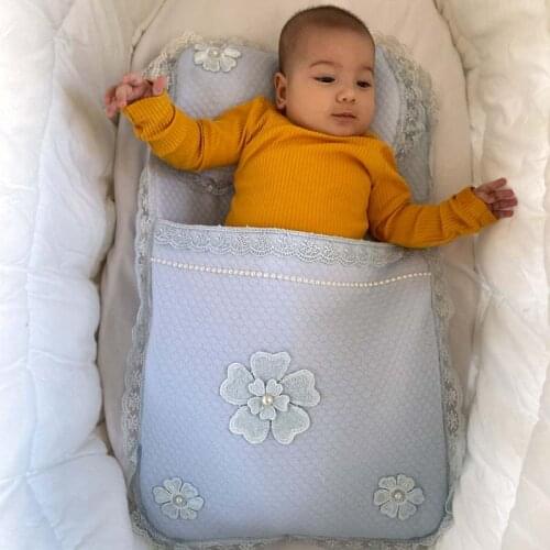 Blue Baby Boy Swaddle Bottom Opening