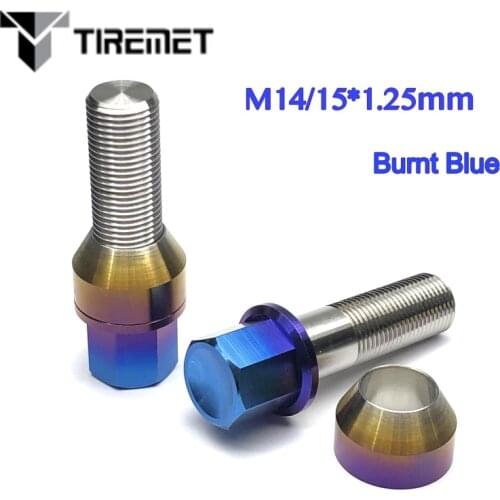 Tiremet Hot Factory Price M14/15X1.25mm Titanium Wheel Lug Bolts With Titanium Alloy Material Sleeve for Racing Car