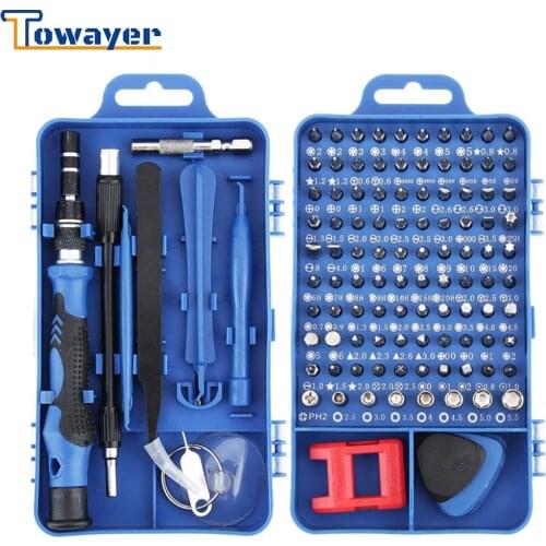 Towayer 115 in 1 Screwdriver Set Mini Precision Screwdriver Multi Computer PC Mobile Phone Device Repair Hand Home Tools