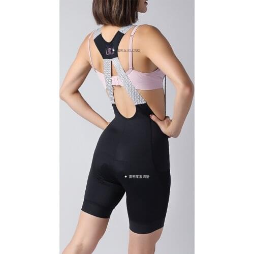 Lameda Cycling Bib Shorts Women Summer Bike Bib Shorts Quick Dry Padded Tights Silicone Antiskid Legs Bicycle Pants Pro Racing