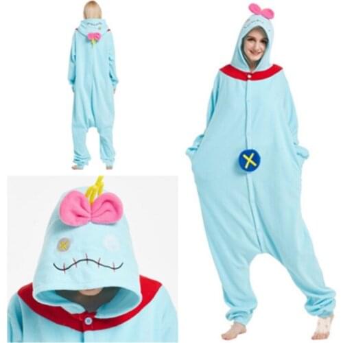 Adults Onesies XiaoJing Anime Cosplay Costume Fleece Cartoon Pajamas Animal Halloween Family Party Jumpsuits Pyjamas Suit