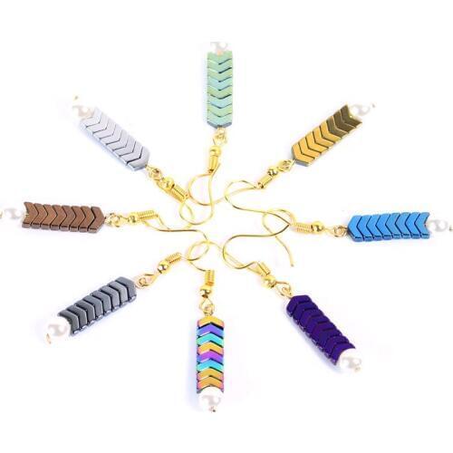 1Pcs 4.5x1.9cm Hematite Earring Jewelry Findings Fashion Earrings Clasps Hooks Fittings DIY Jewelry Making Accessories Hooks