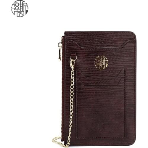 Zenos Lizard Emboss PU Leather Cell Phone Purse Crossbody Handbags Wallet For Women Fashion Bags