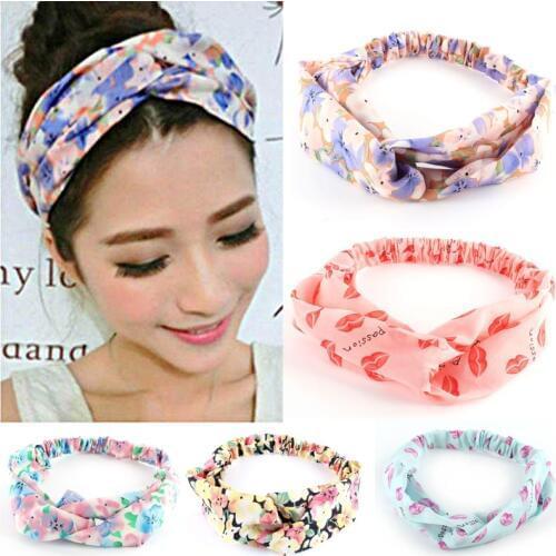 Fashion Knotted Striped Headband for Women Elastic Hairband Turban Stretch Head Wrap Female Sport Stretch Hair Accessories