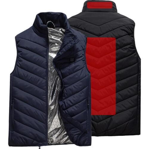USB Heated Vest Men Winter Warm Heated Sleevless Jacket Outdoor Heating Vest Thermal Travel Waistcoat Hiking Heater Vests AM356