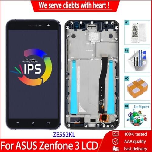 5.5" Original ZE552KL LCD Display For Asus ZenFone 3 ZE552KL LCD Display Screen Digitizer With Frame Assembly Replacement