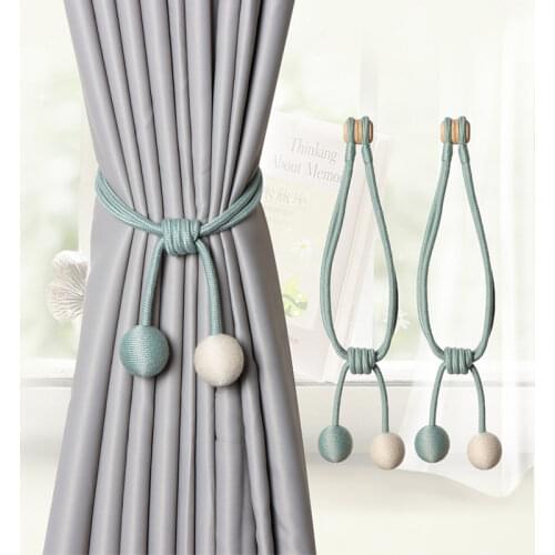 1pc New Curtain with Magnetic Cable Tie with Magnetic Buckle Free Installation Buckle Clip Accessories Curtain Rod Accessories