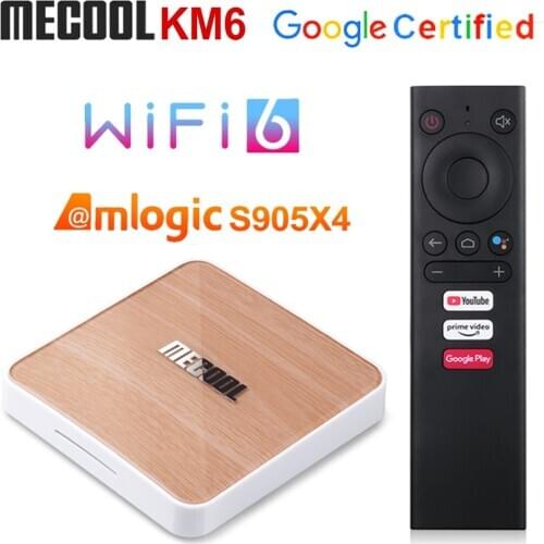 10pcs Mecool KM6 Deluxe ATV Amlogic S905X4 Smart Android 10.0 TV Box 4GB RAM 64GB ROM 2.4/5G WiFi BT 4K Android 10 Set top Box
