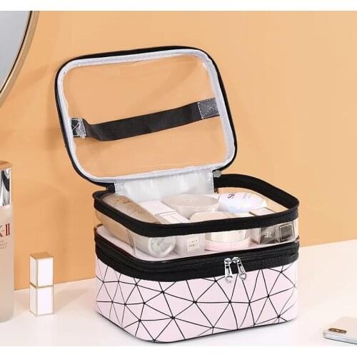 High Quality Clear Makeup Bag Multifunction Tote Travel Cosmetic Bags For Women Waterproof Toiletries Storage Bag Make Up Cases