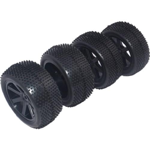 4 Pieces RC Buggy Wheels & Tyres 1/10 Scale Car For HSP HPI