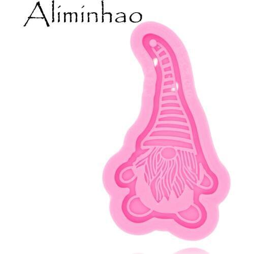 DY0459 Shiny Glossy Gnome Necklace Jewelry Epoxy Silicon Mould Crafting Keychain Resin Silicone Mold