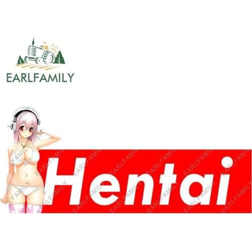 EARLFAMILY 13cm x 5.7cm for Hentai Sonico Car Accessoires Stickers Vinyl Car Wrap Decal Camper Waterproof Motorcycle Sticker