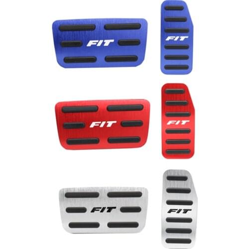 3 Colors Car Brake Fuel Accelerator Pedal Cover 2Pcs/Set AT For Honda Fit Jazz 2011 2012 2013 2014 2015 2016 2017 2018 2019 2020