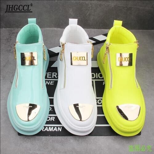 NEW style of mens boots high-top casual shoes versatile high-top casual shoes high-bang casual sports hip-hop dance A4