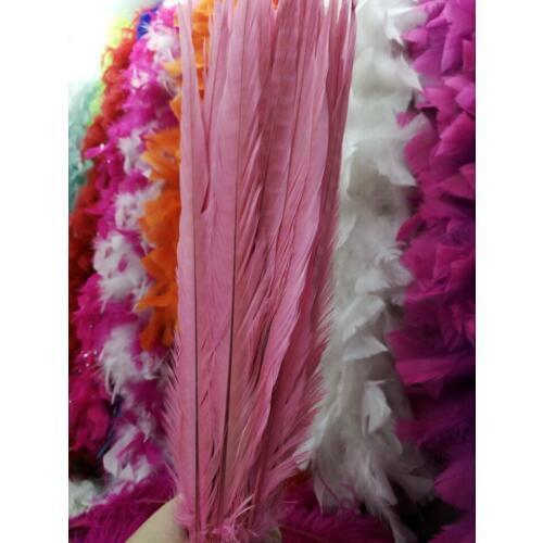 Wholesale High quality 100pcs natural pheasant feather Perfect Design diy variety of decorative Accessories pink