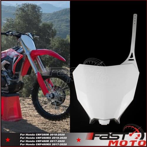 Redmoto Plastic Enduro MX Racing Supermoto Front Number Plate for Honda CRF 250 450 R/RX CRF250R CRF450R 2017 2018 2019 2020