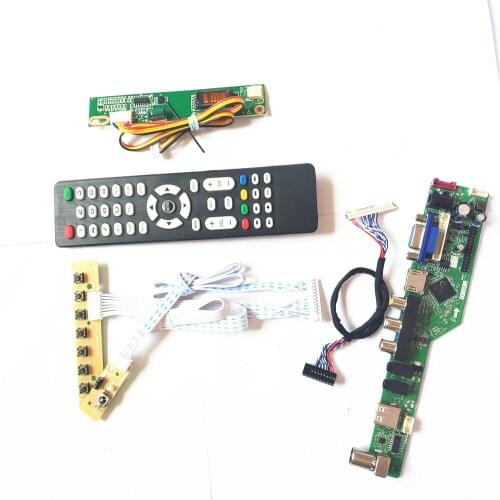 For LP154W02-B1K6/B1K7 VGA HDMI-Compatible AV USB RF LCD T.V56 controller board 1CCFL 30Pin LVDS Remote+Inverter+keyboard