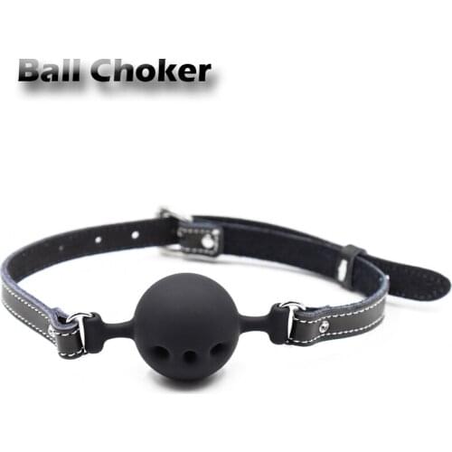 Sexy Adult Bondage Ball Mouth Ball Gag Restraint SM Sex Game Leather Band Adult Sex Game Toys for Couples