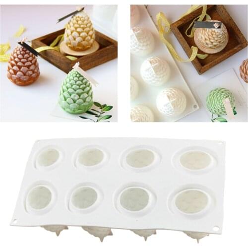 Pine Cone Silicone Candle Molds DIY Resin Casting Mould for Beeswax Candle Making Soap Plaster Crafts Supplies Xmas Parties