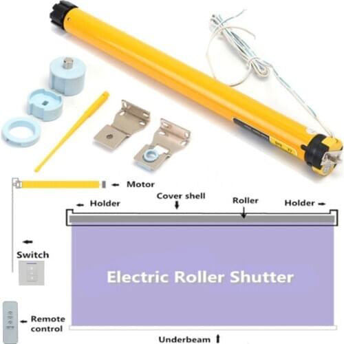 Smarthome Automatic Tubular Electric Curtains Motor Roller Blind Shutters Intelligent Remote Control Lifting DIY blinds OEM