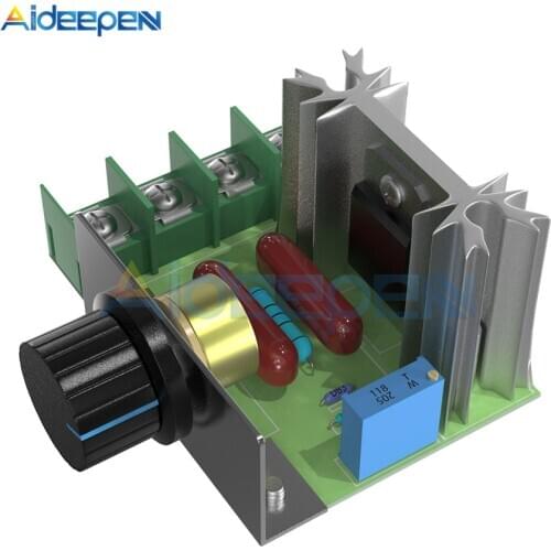 AC 220V 2000W High Power SCR Voltage Regulator Dimming Dimmers Motor Speed Controller Governor Module W/ Potentiometer