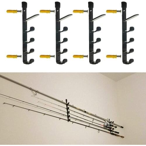 AUXPhome Fishing Rod Wall Storage Rack, Fishing Pole Holder for Garage & Cabin & Basement, Heavy Duty - Holds up to 10 Fishing R