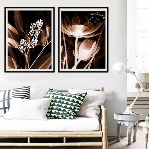 SVITY Home Decor Modern Canvas Painting Yellow Flower Poster Art Wall Unframed Single Picture For Living Room Bedroom FA737