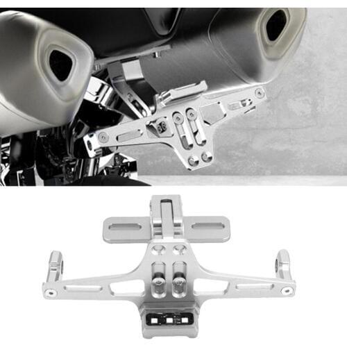Universal Aluminum Alloy Motorcycle Adjustable LED License Plate Holder Motor Bracket License Plate Support