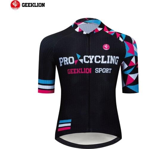 2019 Geeklion Cycling Jersey Slim Fit Outdoor Training Wear Summer Bicycle Maillot Short Sleeves Summer Cycling Sportswear