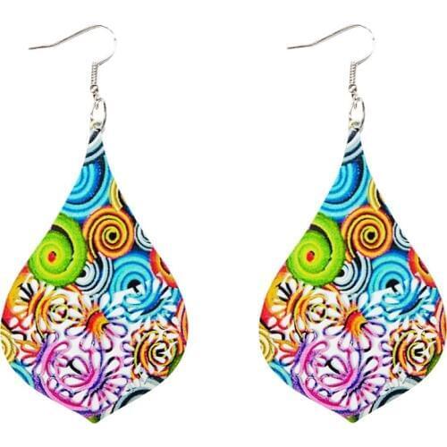 Vintage Filigree Metal Sheet Earrings Colorful Hollow Geometric Dangle Earrings Women Ethnic Style Exquisite Jewelry Girl Gift