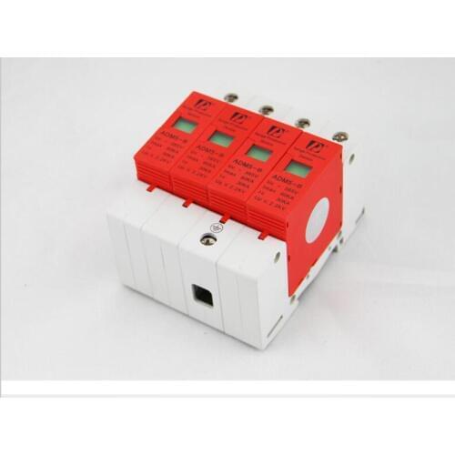 High quality Din Rail 35mm 4P(3P+N) 60KA 380V AC Household Low-voltage Surge Protective Device