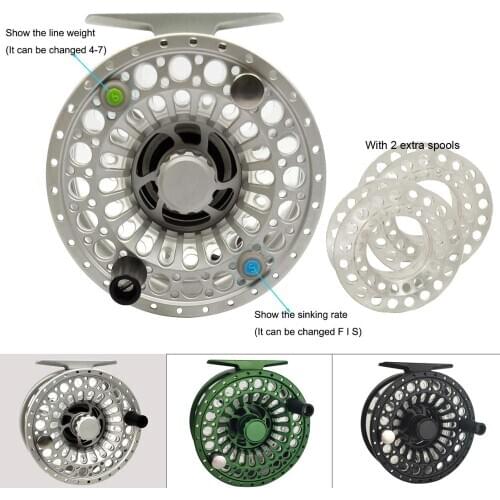 Z Aventik ECO Cassette CNC Machined Aluminium 5/7 Fly Reel with Two Extra Spools
