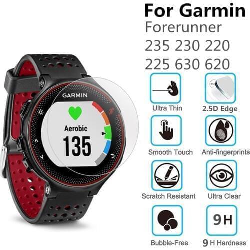 10PCS Tempered Glass For Garmin Forerunner 235 230 220 225 630 620 Round Smart Watch Protective Film Screen Protector