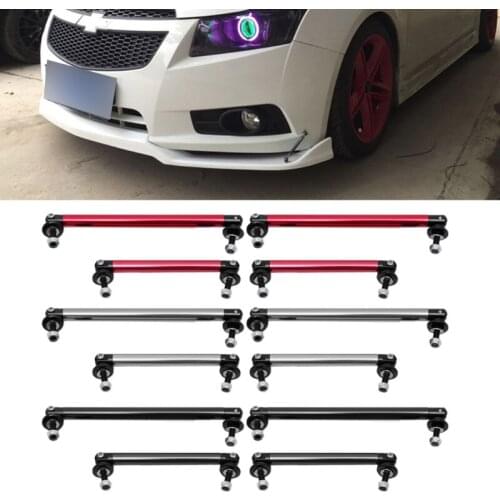 2x Adjustable Universal Front Rear Bumper Lip Splitter Strut Brace Rod Support Bar E7CA
