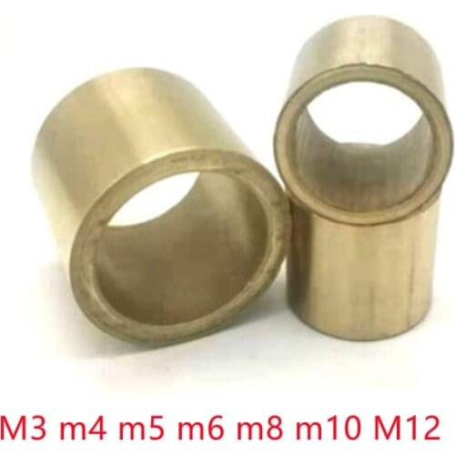 5pcs Copper Base Bushing Inner Diameter 4 5 6 8mm Bearing Sleeve For Slide Block 3D Printer Accessories