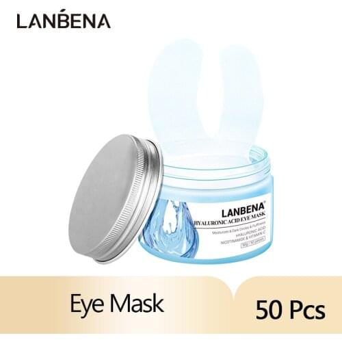 50pcs LANBENA Retinol Eye Mask HyaluronicAcid Eye Patches Serum Reduces Dark Circles BagsEye Lines RepairNourish FirmingSkinCare