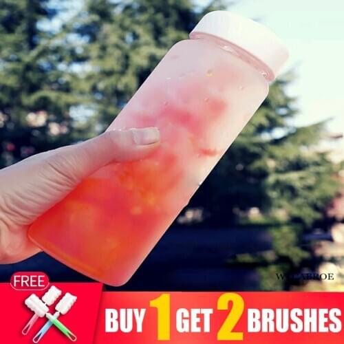 500ml My Lemon Juice Fruit Sport Travel Outdoor Climbing Water Bottles Transparent Leakproof PC Bpa Free Gourde Milk Jug Bottles