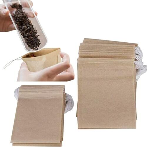 600 Pcs Disposable Tea Filter Bags for Loose Tea,Drawstring Empty Bag for Loose Leaf Tea,with Natural Unbleached Paper