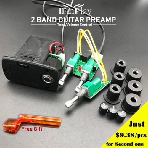 3 Band Acoustic Classical Guitar Equalizer Guitarra EQ Preamp Concise Bass Tone Volume adjustable Violao Pickup Drop Shipping