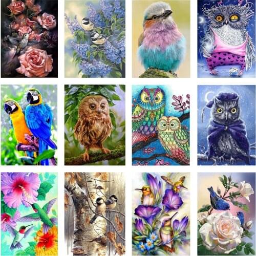 DIY 5D Diamond Painting Animal Round diamond Cross Stitch Kit Full Drill Embroidery Mosaic Art Picture of Rhinestone Home Decor