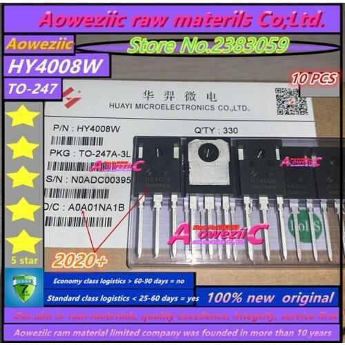 Aoweziic 2020+ 10PCS 100% new original HY4008 HY4008W TO-247 MOSFET inverter Ultra chip 80V 200A