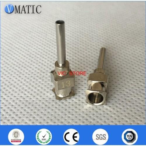 Free Shipping 0.5'' Tip Length 13G All Metal Blunt Stainless Steel Glue Dispensing Syringe Needles Tips 1/2 Inch