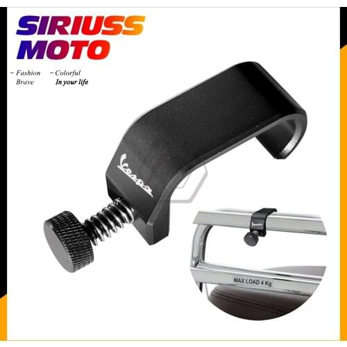 Motorcycle Rack Lock Hook Frame Crotchet Grips Case for Vespa Scooter GTS LX LXV Sprint Primavera 50 125 250 300