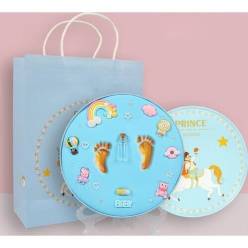 Infant Baby HandPrint Footprint Imprint Kit Baby Handprint Mud Foot Print Baby Souvenirs Baby Hand Foot Mold Hundred Days Gift