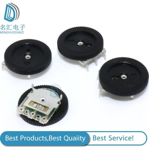 10 Pcs B103 16x2mm 10K Ohm Double Dial Taper Volume Wheel Duplex Potentiometer Z07 Drop ship