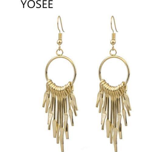 Statement Earrings Women Luxury Bohemian Multi Colors Tassel Long Earrings Jewelry Women Fashion Wedding Hot Boho Earrings Charm