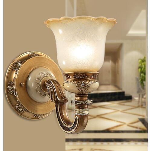 European style 1/2head wall lamps bedroom bedside single head living room balcony TV wall lighting decorative wall light ZA9915