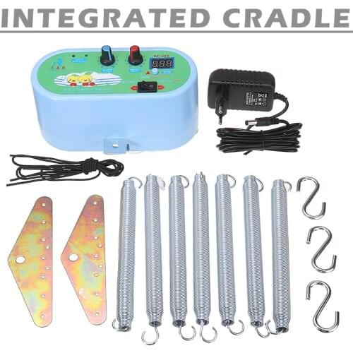 Electric Cradle Controller Integrated Charging Station With Adaptor EXternal Power Auto Vibrating Sleeper Baby Swing Steel Hooks