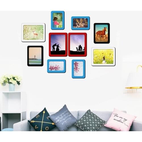 Colorful PVC Magnetic Photo Frame Magnetic Fridge Picture Frame Refrigerator Wall Photoframe Childrens Artwork Frame Home Decor